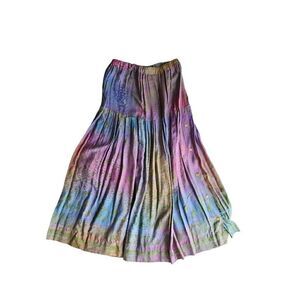 true vintage watercolor fairy maxi skirt